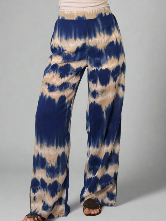 High Waisted Tie Dye Wide Leg Trousers XS/S