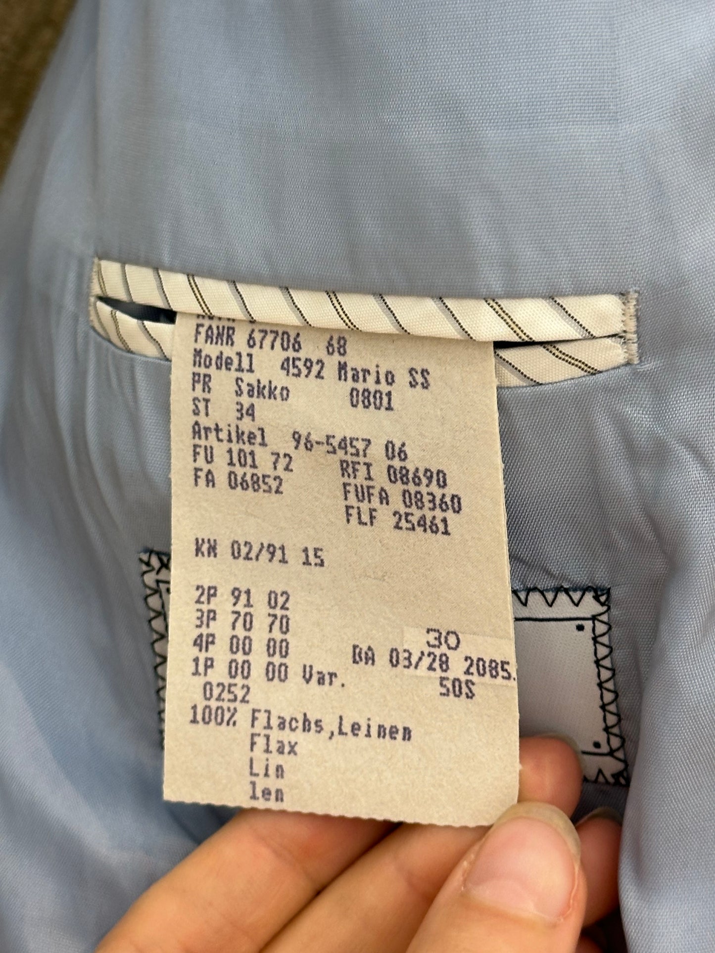 Moritz Tiller Vintage Linen Blazer XL