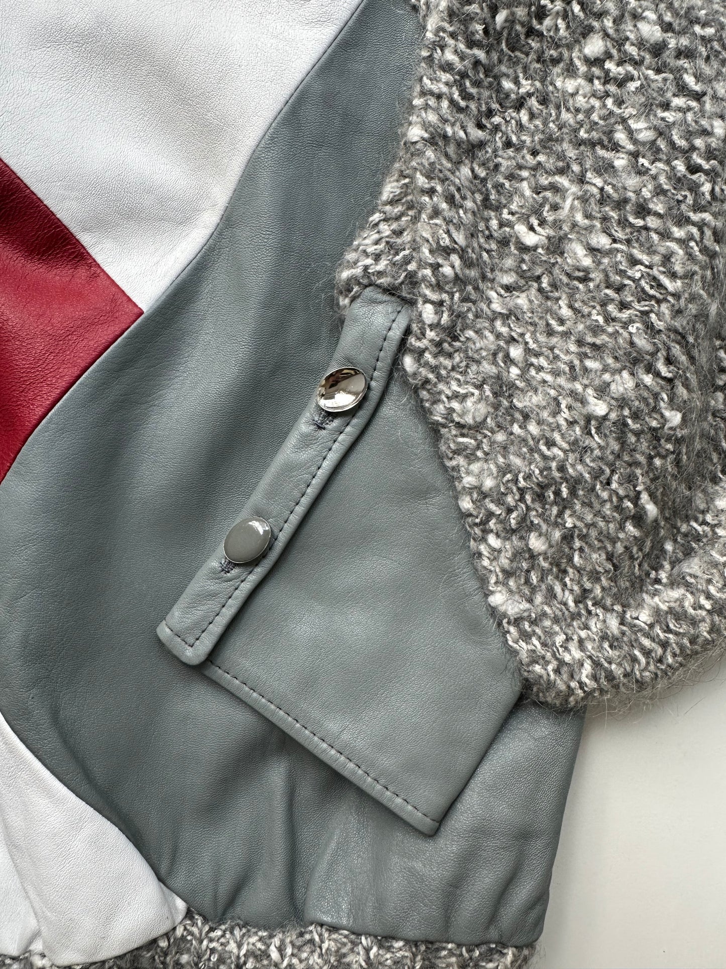 Vintage Wool Leather Sweater S