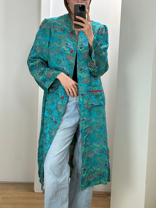 Vintage Turquoise Coat M