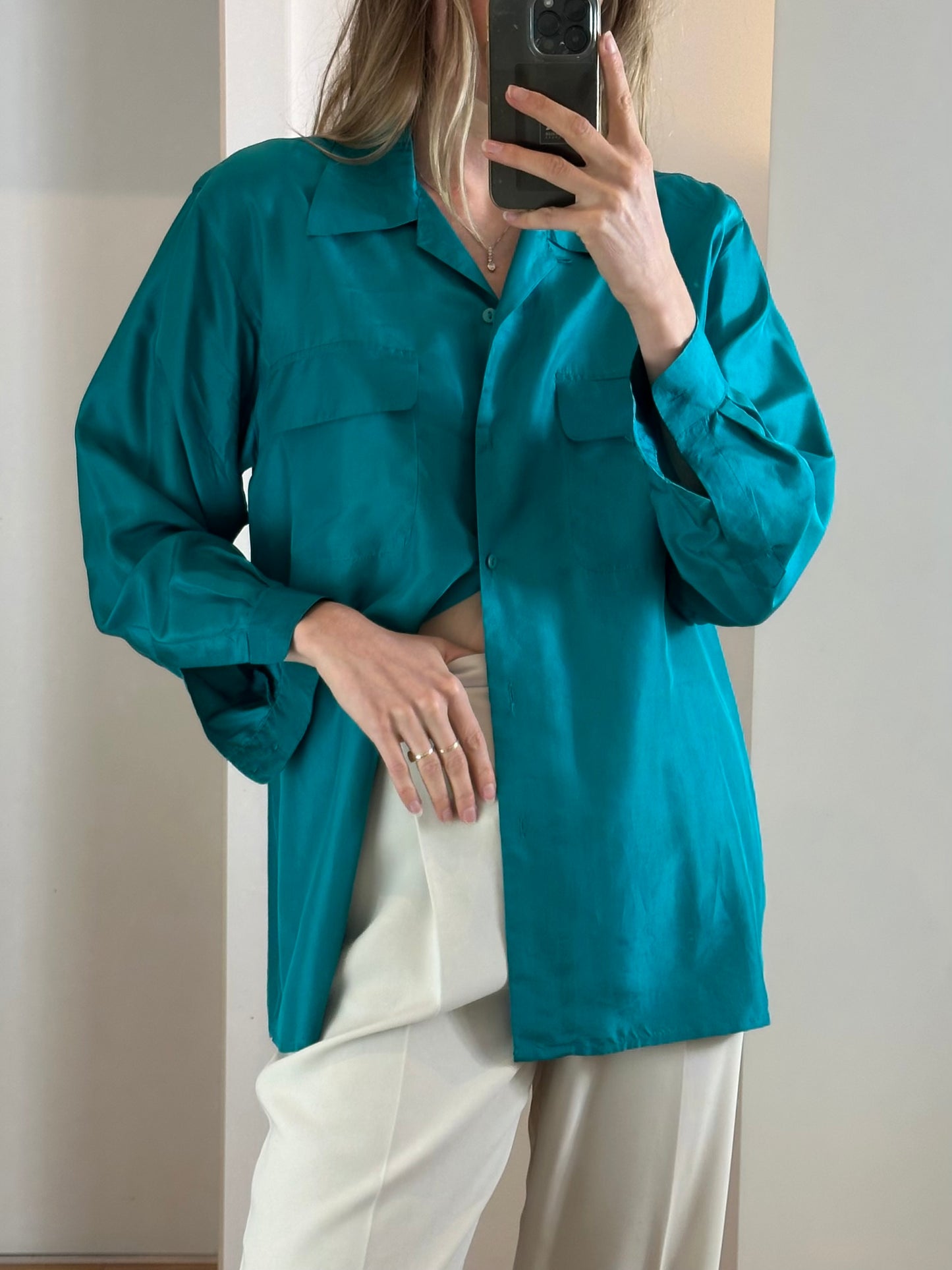 Vintage 100% Silk Blouse M