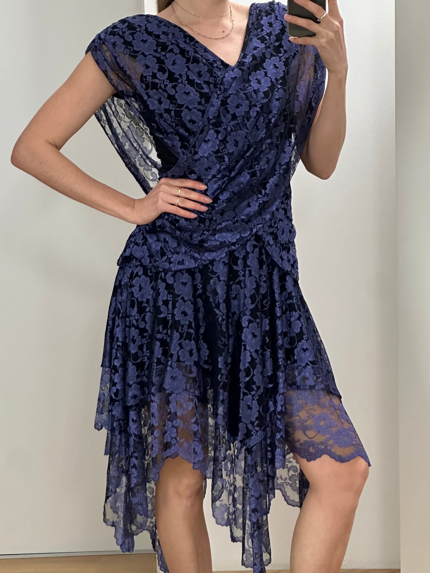 Vintage Purple Midi Dress S/M