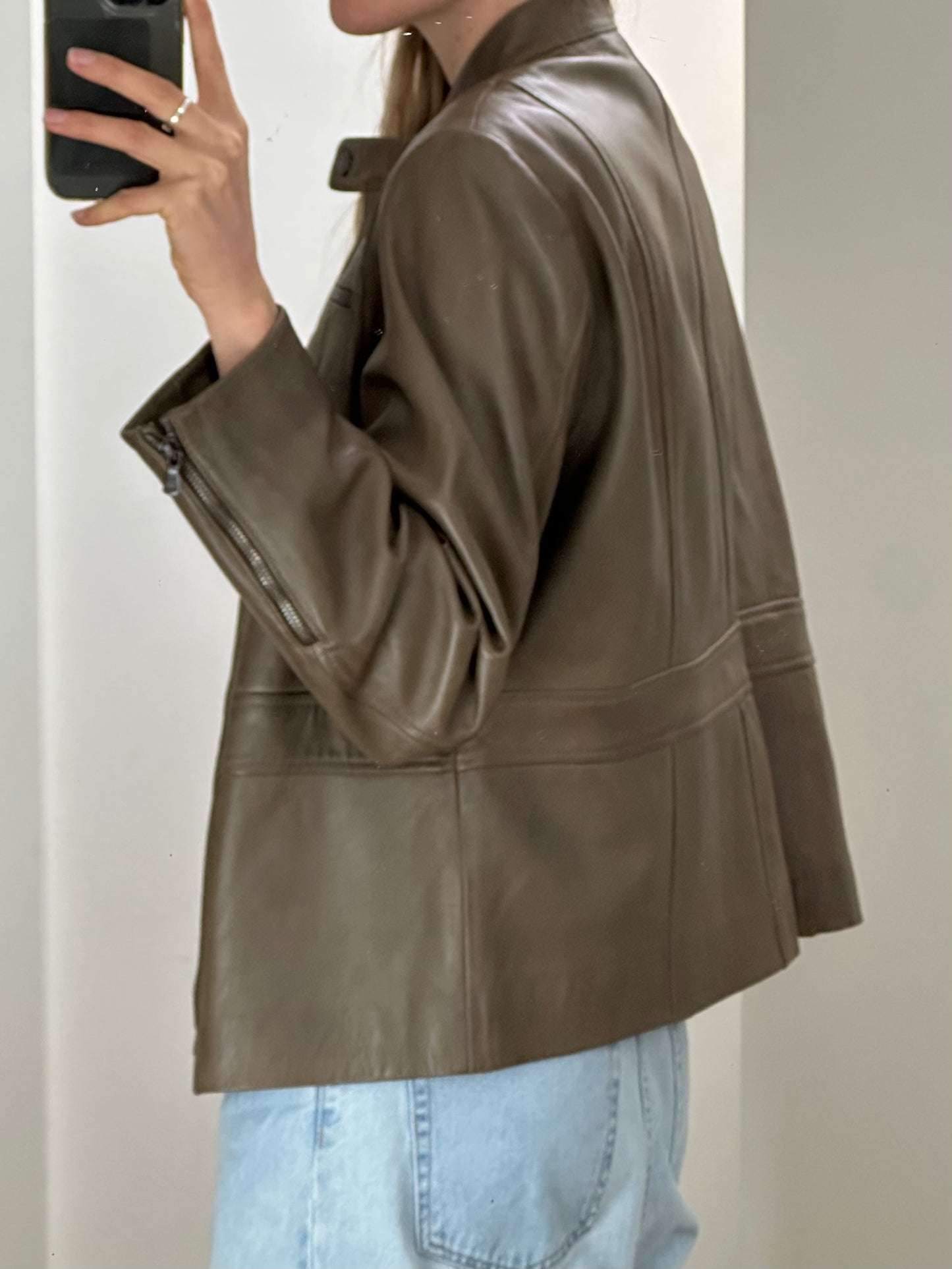 Vintage Genuine Leather Jacket M