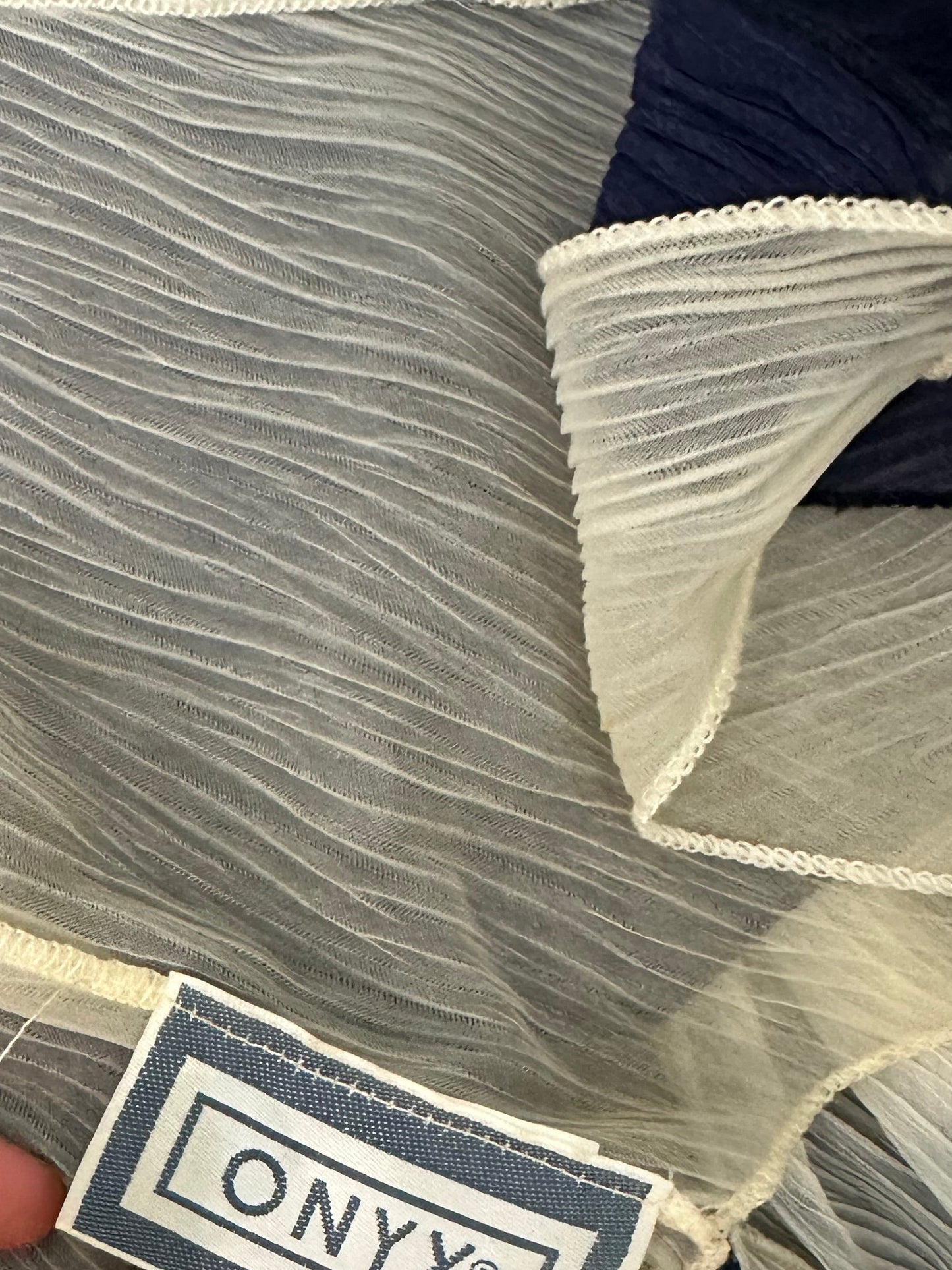 Vintage Navy Sheer Maxi Dress S/M