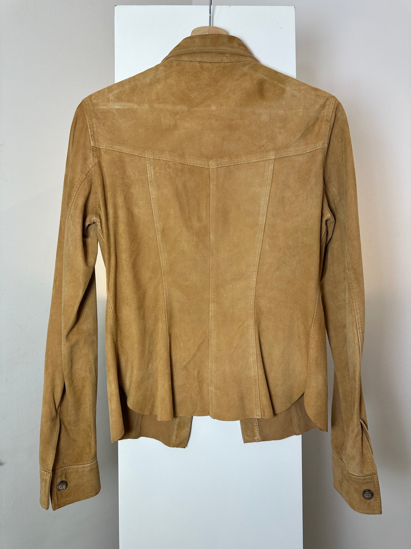 Vintage Suede Leather Shirt XS