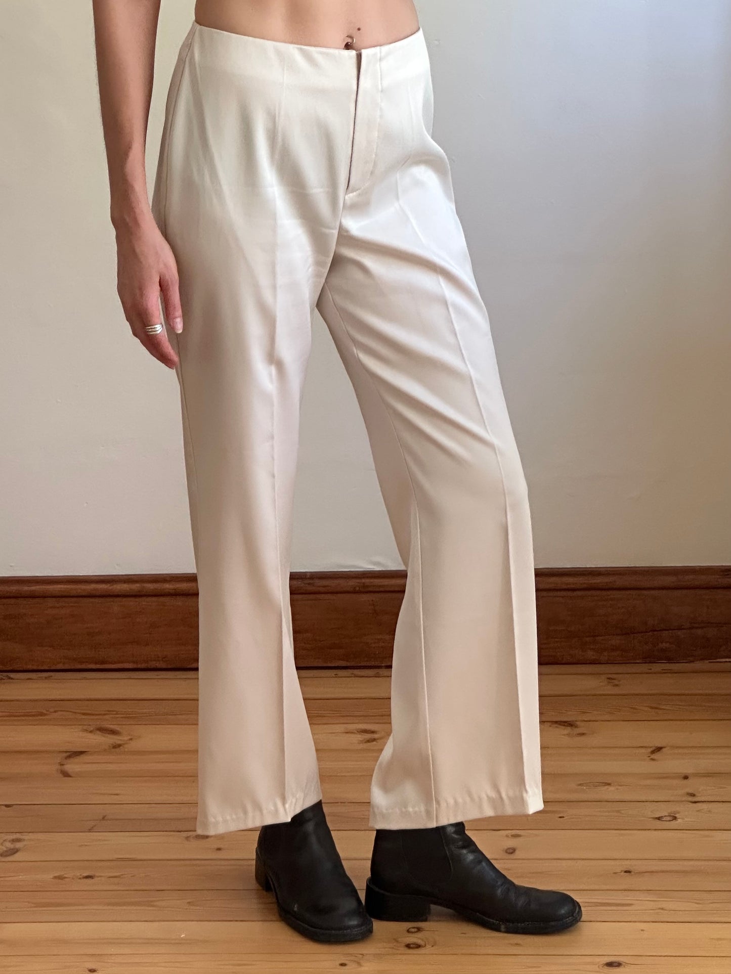 Vintage Cream White Trousers S/M