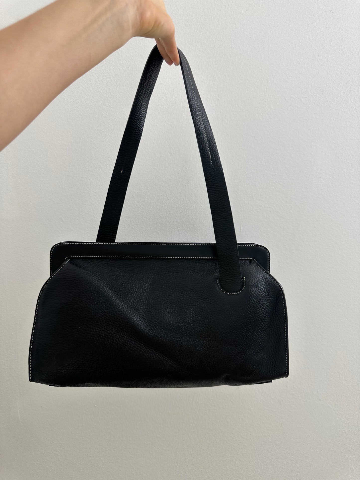 Vintage Black Leather Bag