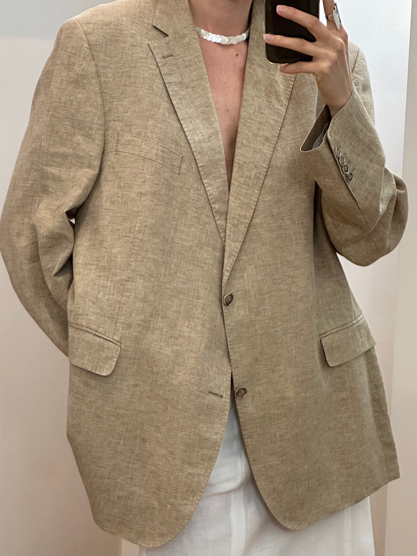 Moritz Tiller Vintage Linen Blazer XL