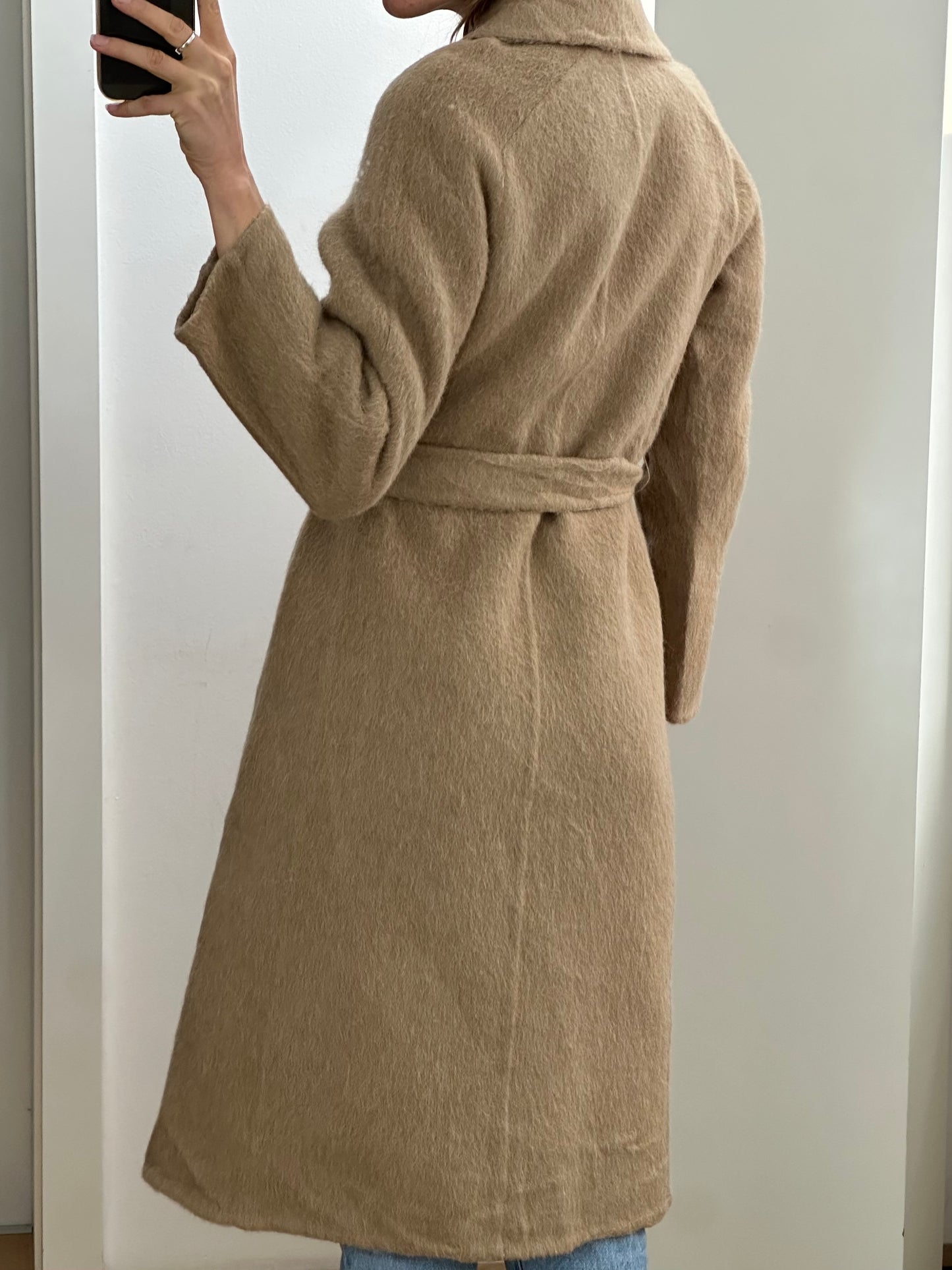 Vintage Alpaca Camel Wool Coat S/M