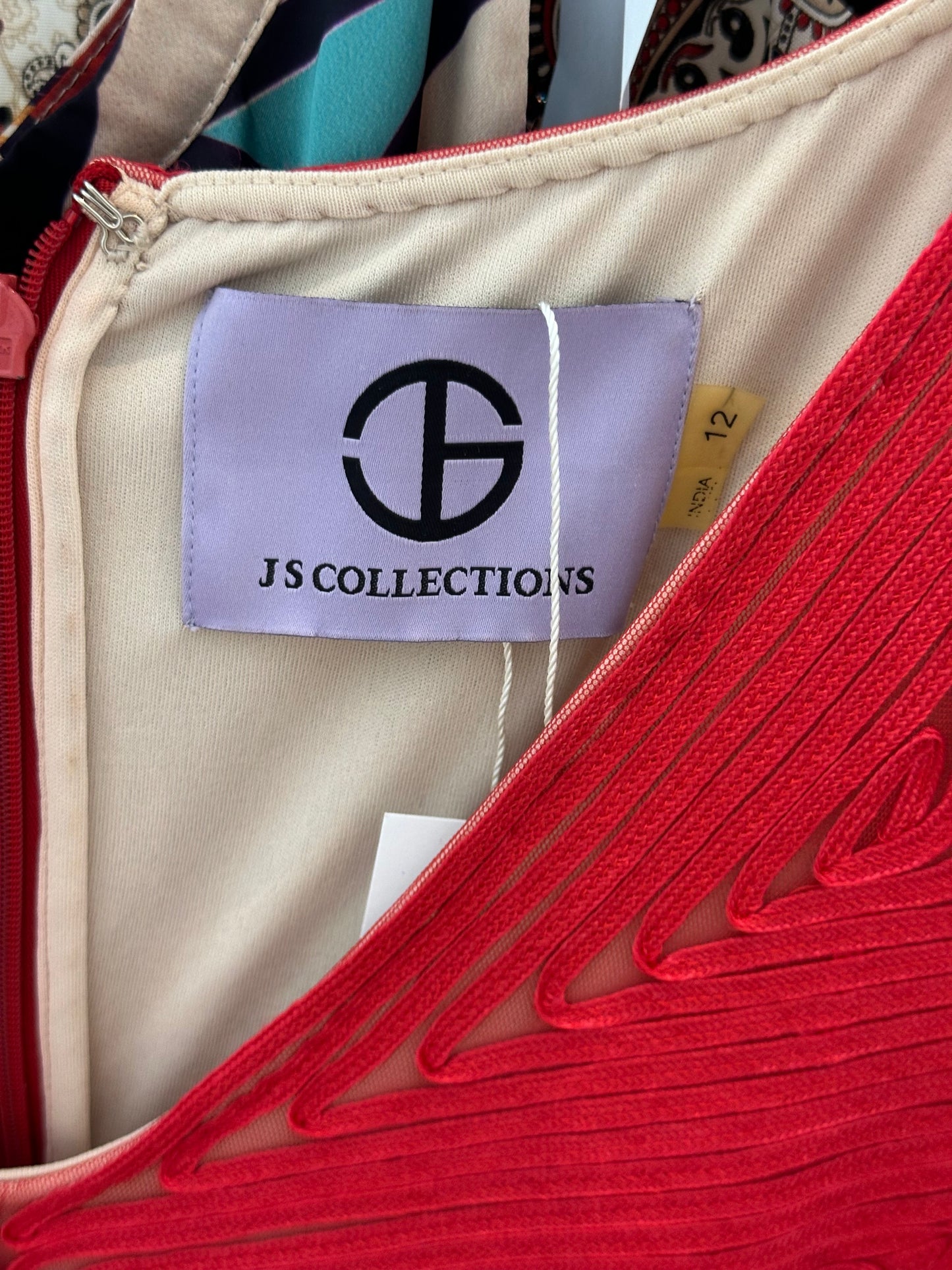JS Collections Red Dress M/L