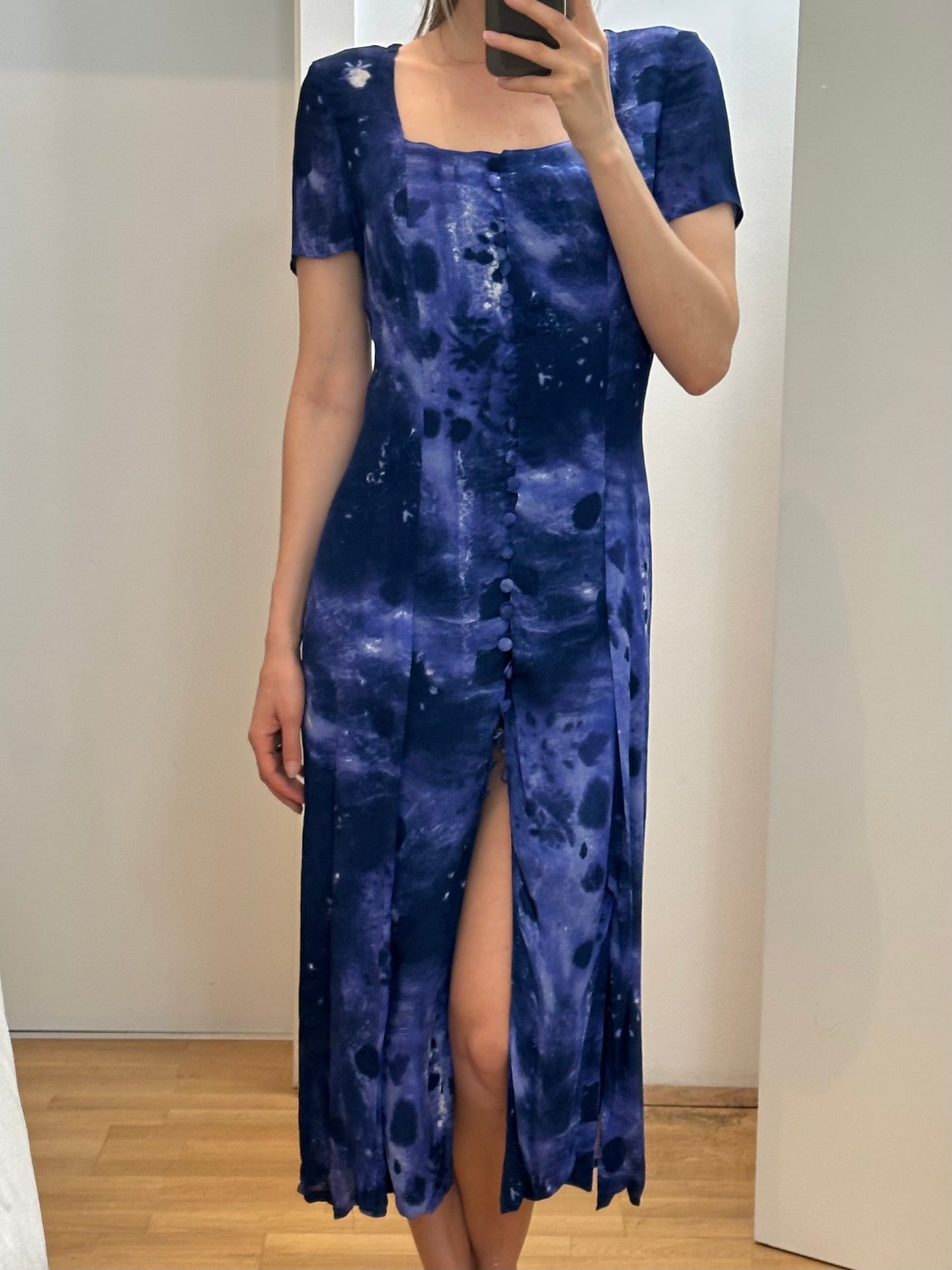Vintage Viscose Maxi Dress S/M