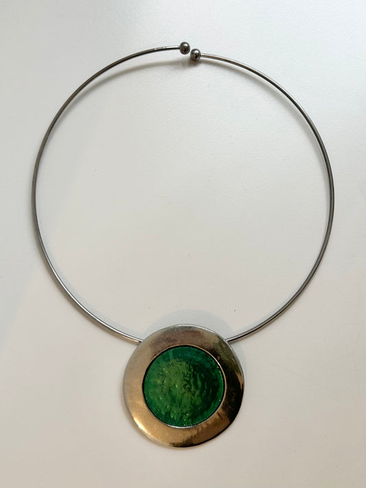 Vintage Turquoise Silver Necklace