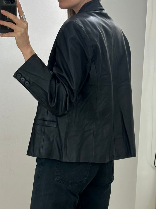 Vintage Black Leather Jacket M/L