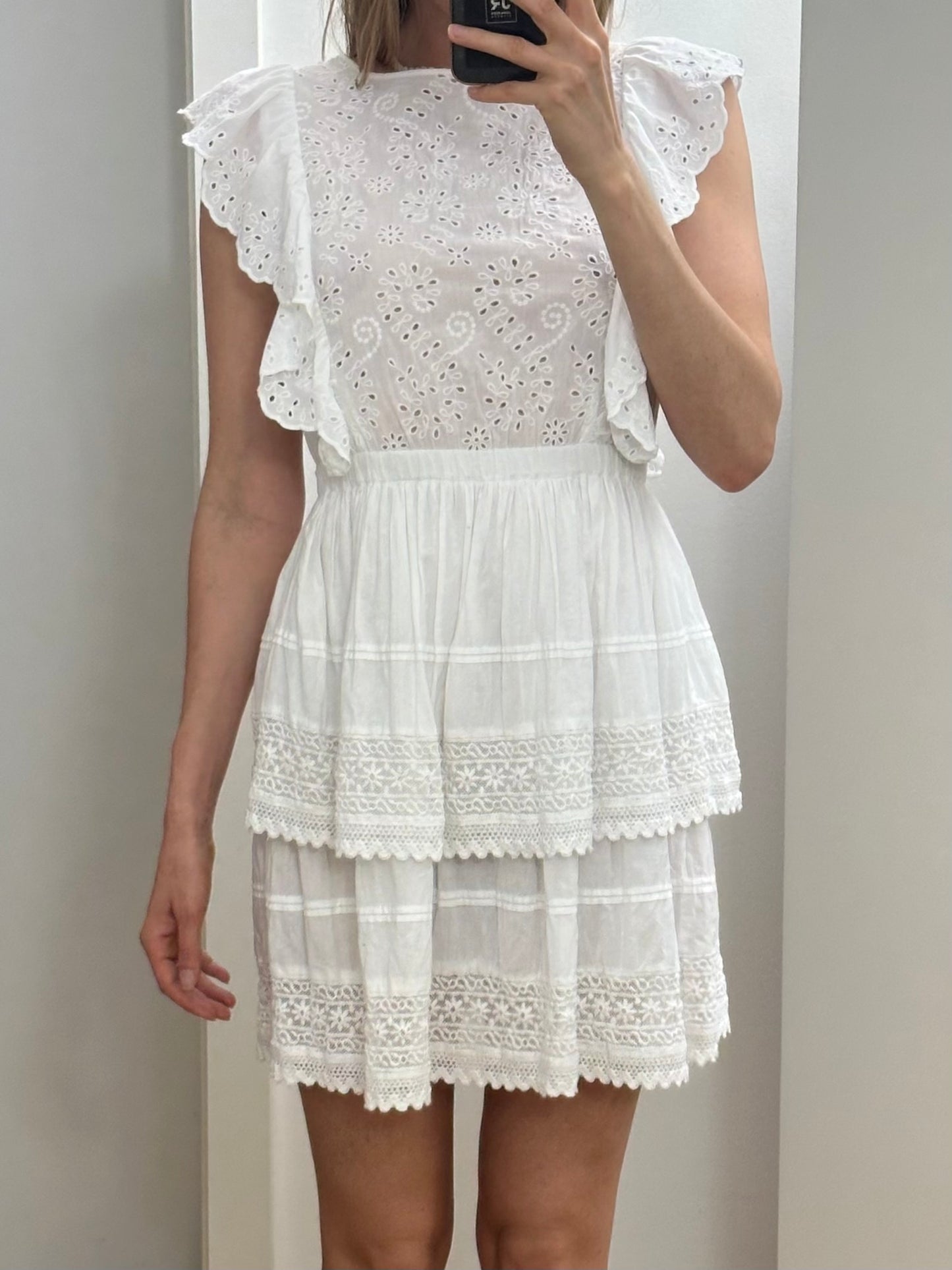 Cotton Mini Summer Dress XS
