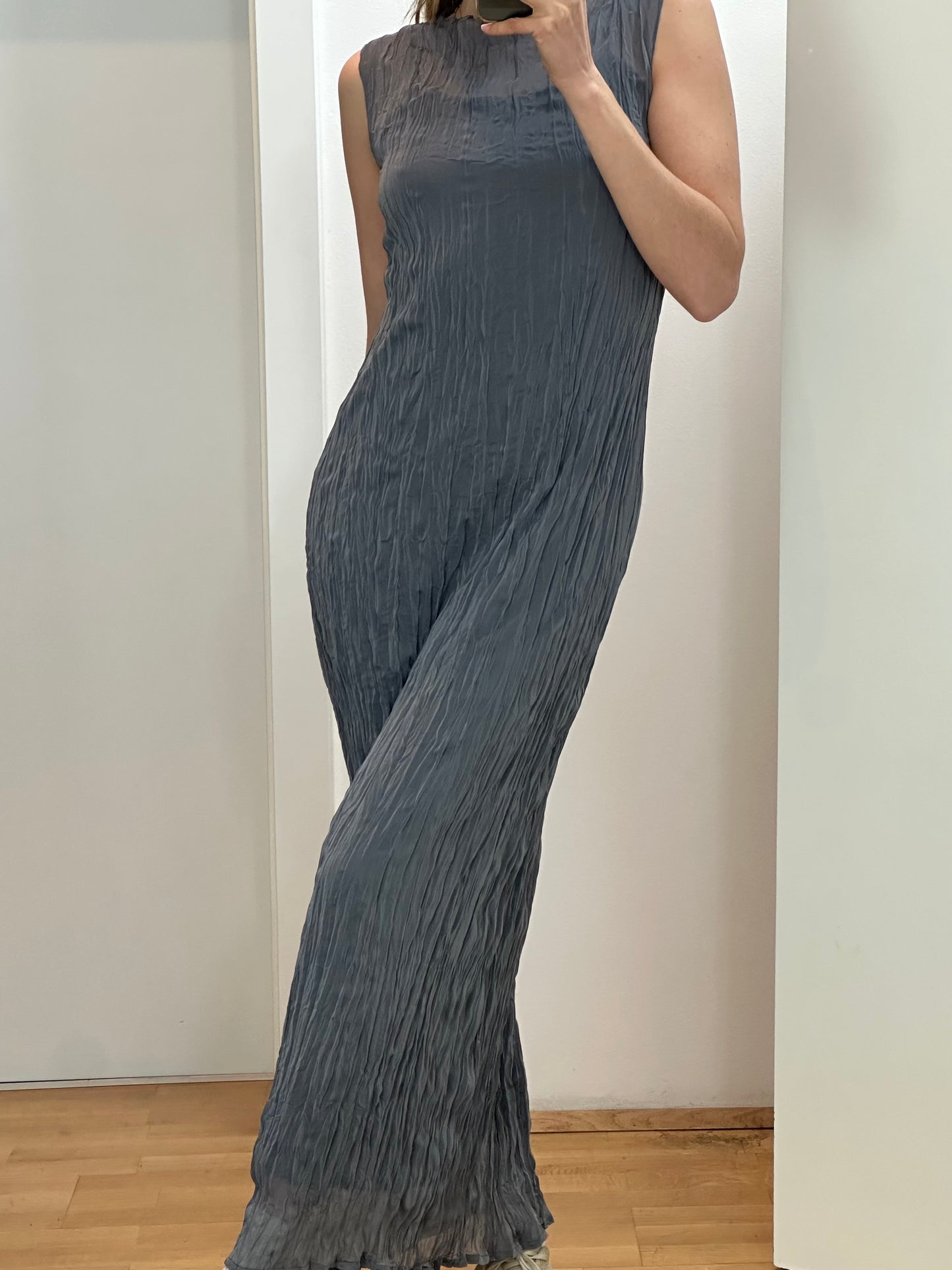 Vintage Gray Maxi Dress M