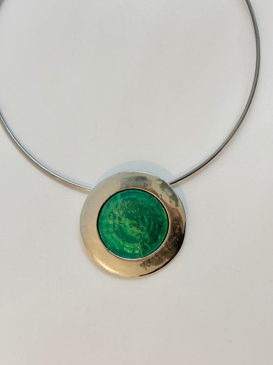 Vintage Turquoise Silver Necklace
