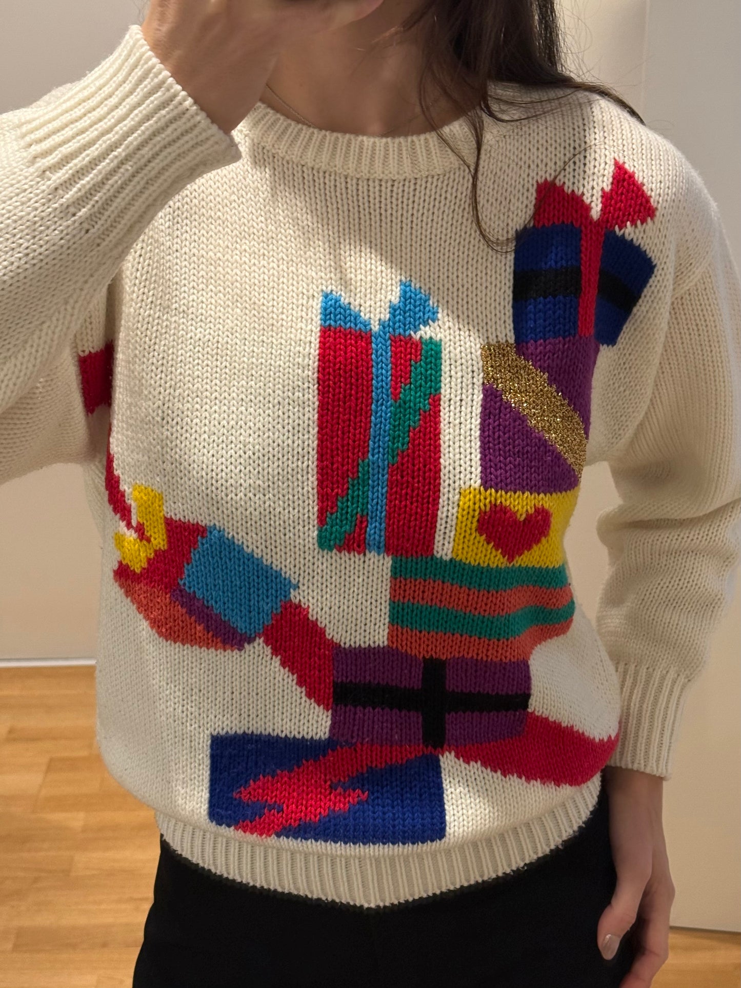 Vintage Presents Christmas Pullover Sweater M