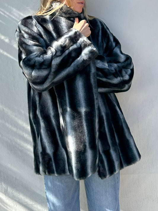 Vintage Faux Fur Teddy Jacket L