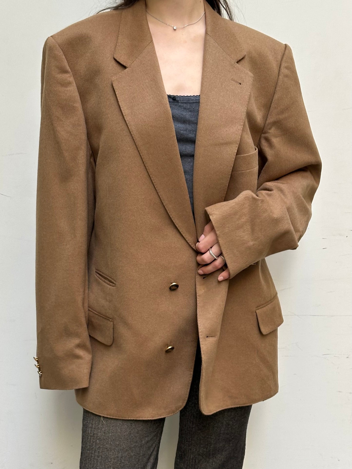 Vintage Burberry 100% Cashmere Blazer XL