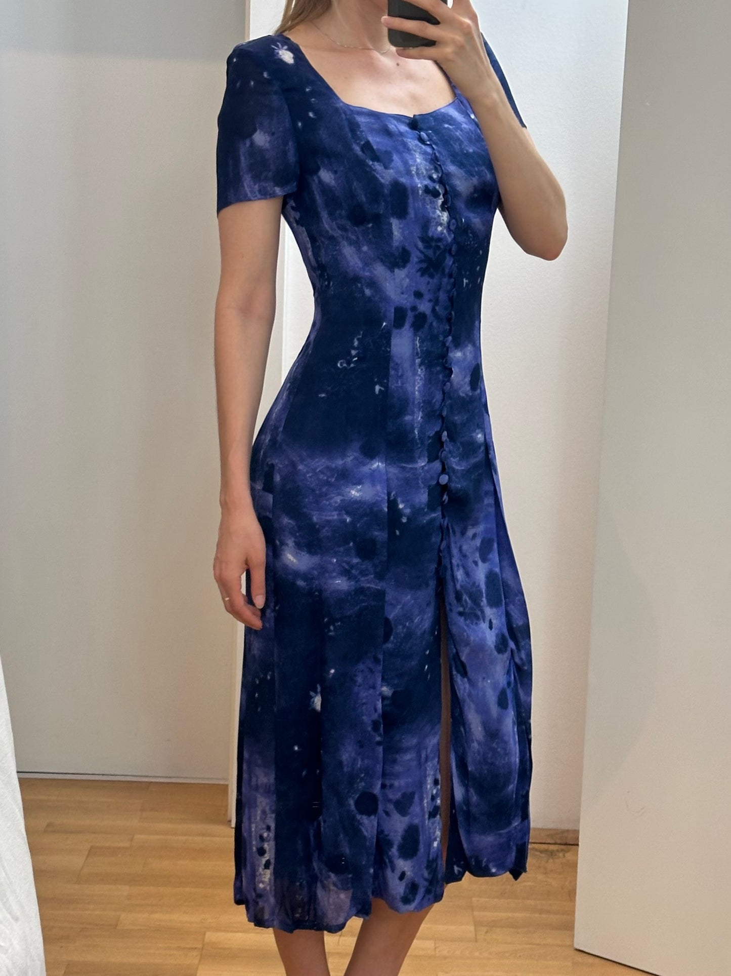 Vintage Viscose Maxi Dress S/M