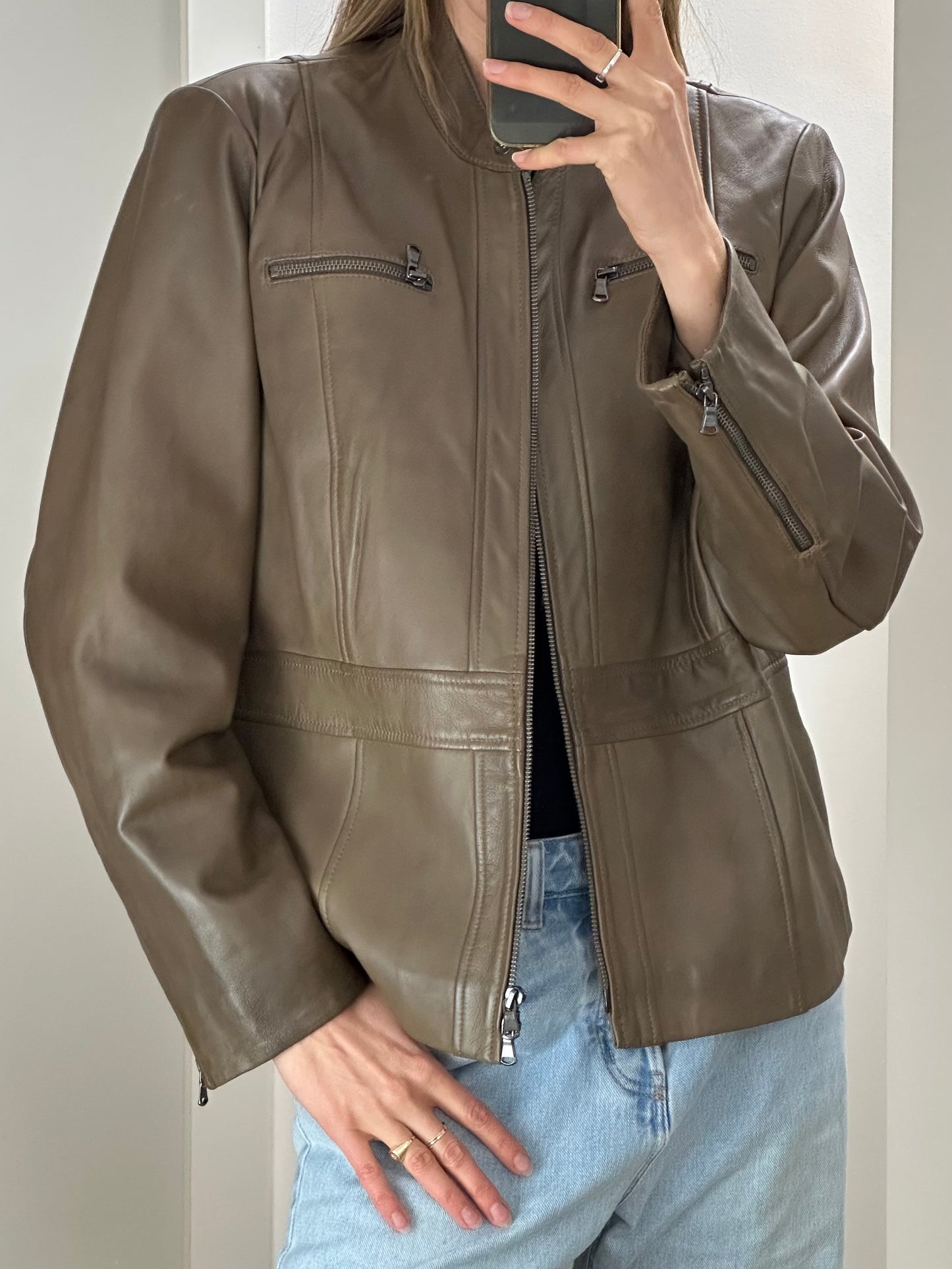Vintage Genuine Leather Jacket M
