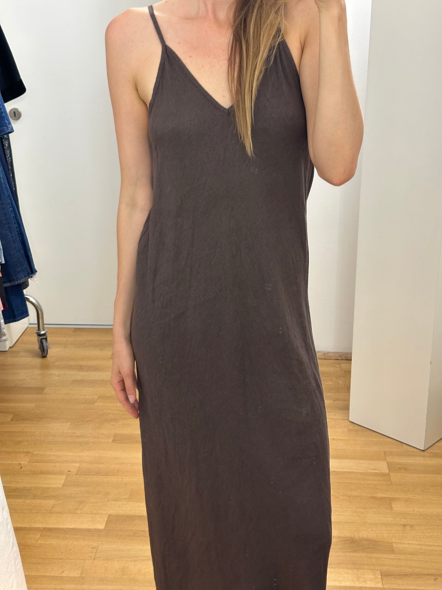 100% Linen Maxi Dress M