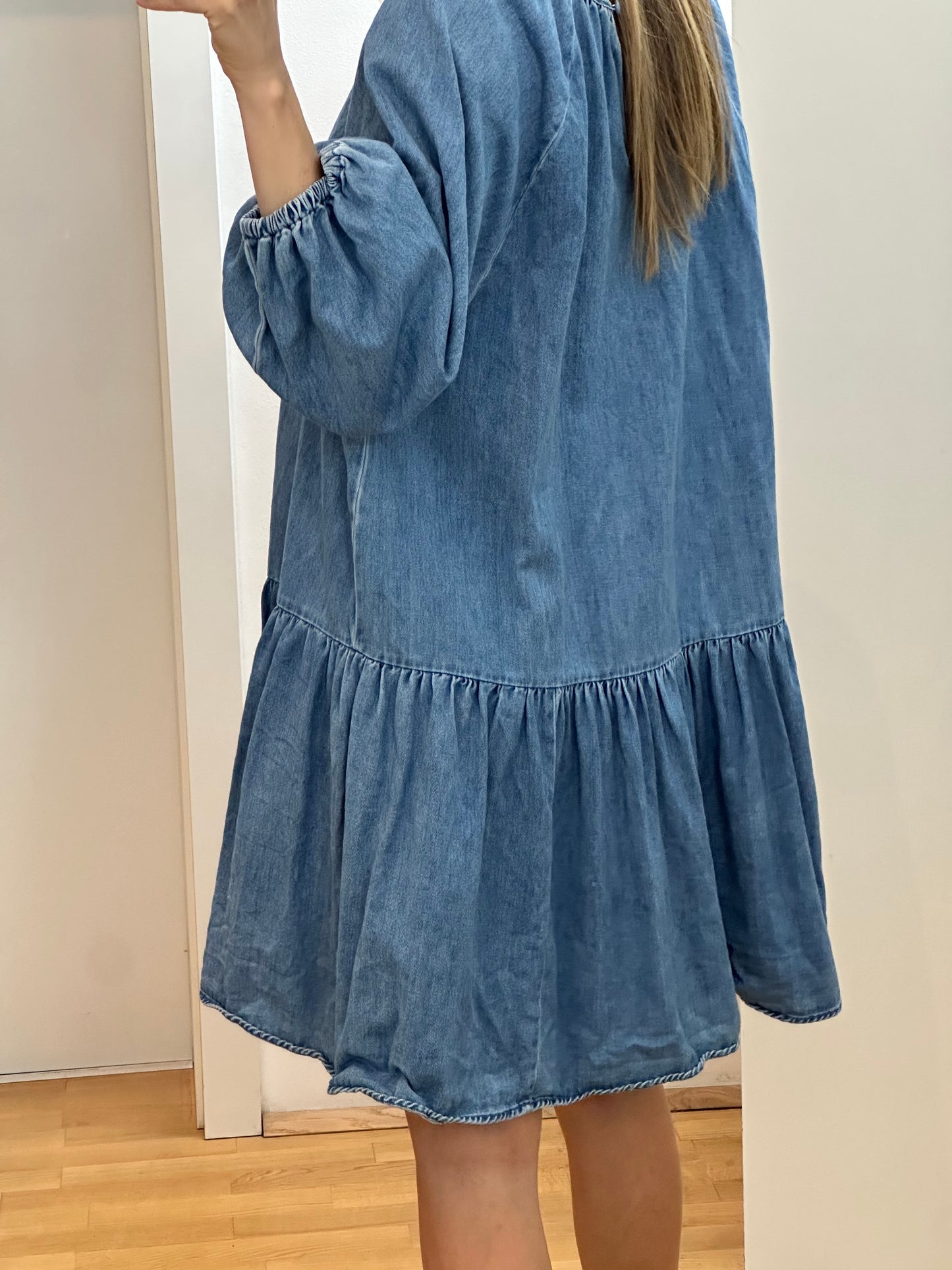 Cotton Long Sleeve Dress M