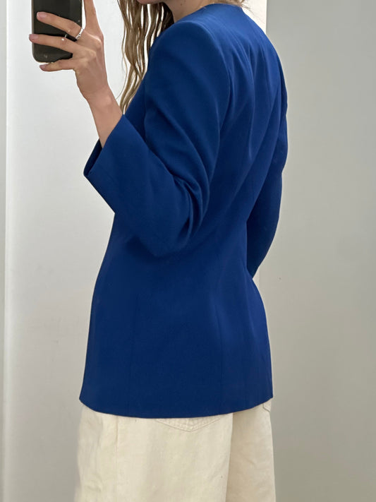 Cobalt Blue Wrap Blazer M