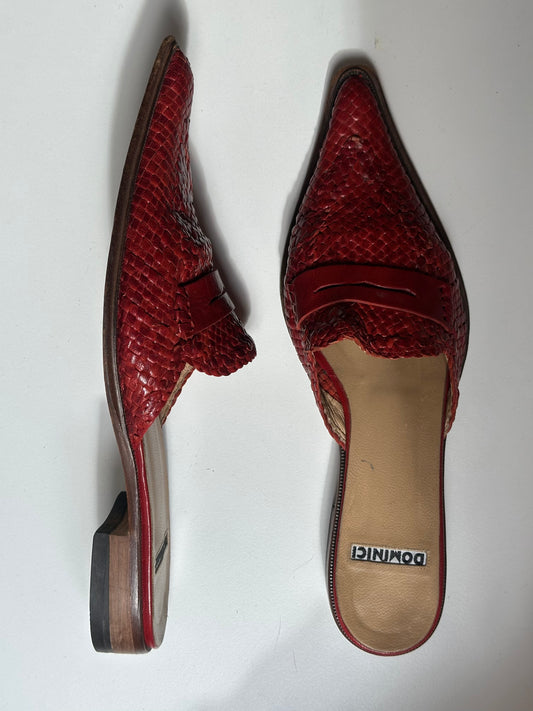 Dominici Red Leather Shoes 38