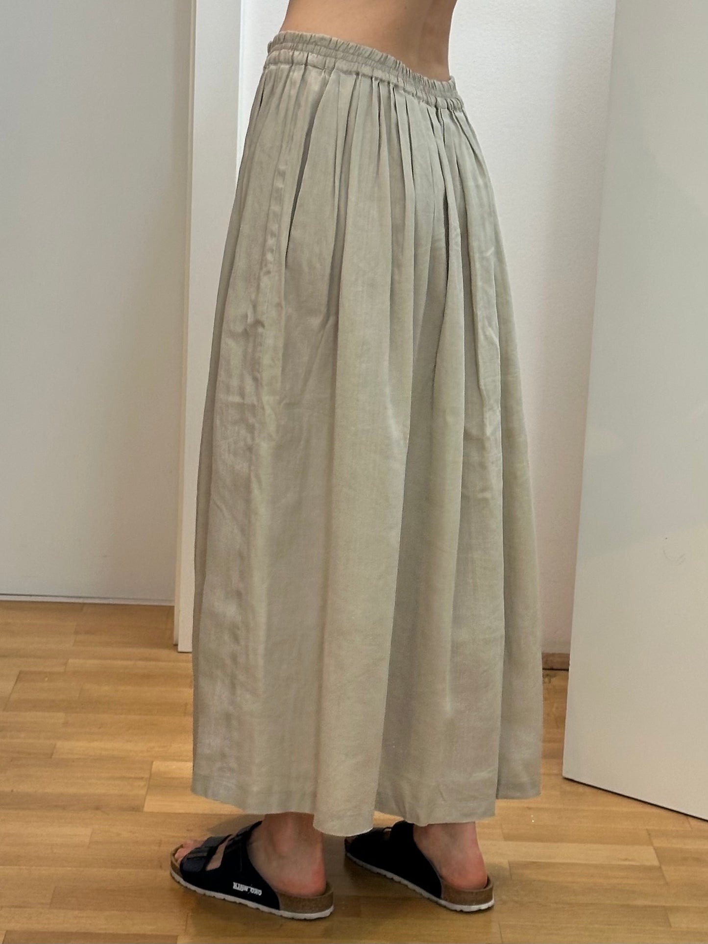 Vintage Linen Maxi Skirt M