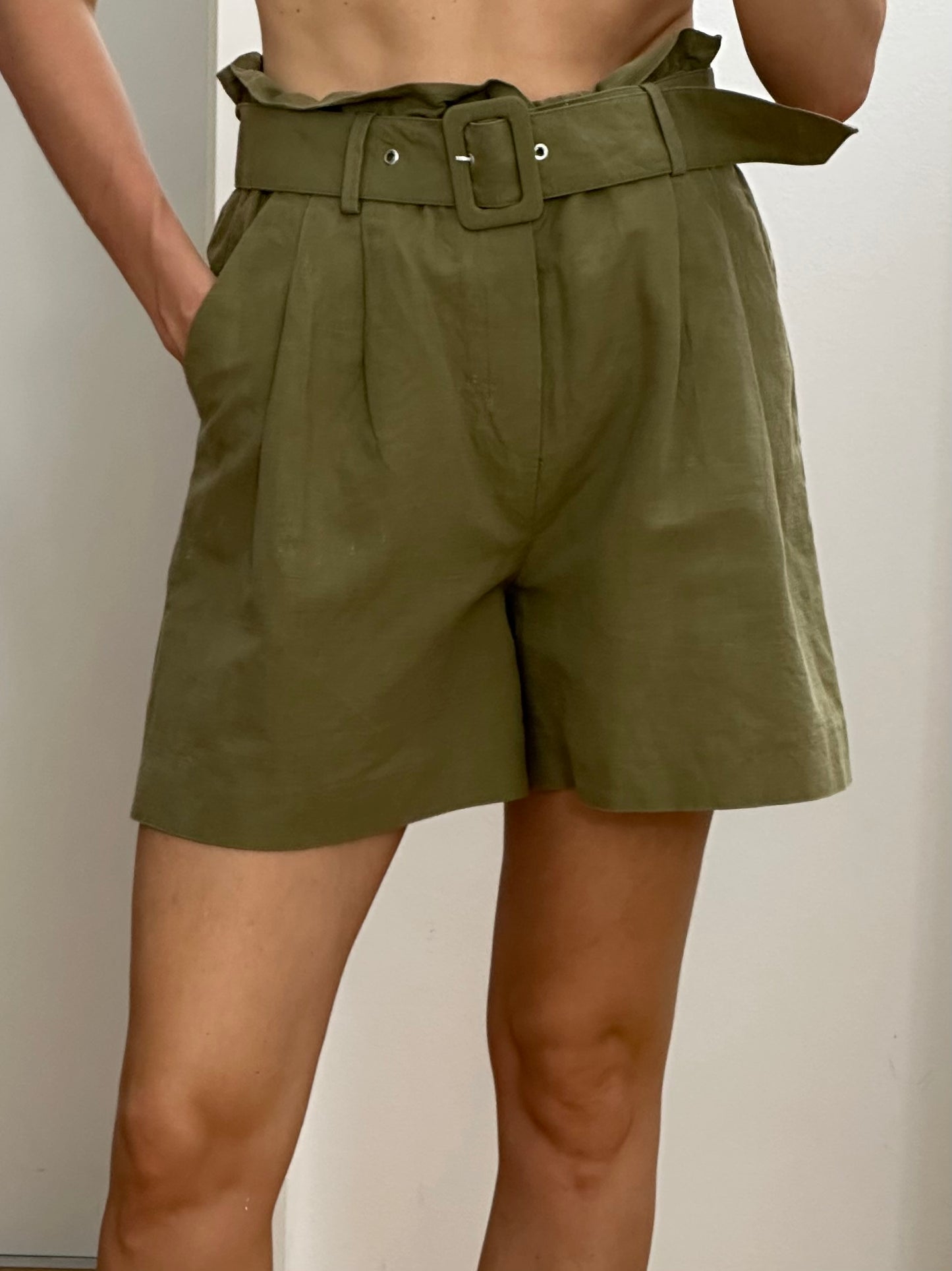 Cotton Khaki Shorts S