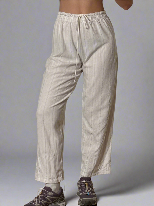 Vintage Cotton/Linen Blend High Waisted Jogger Trousers S