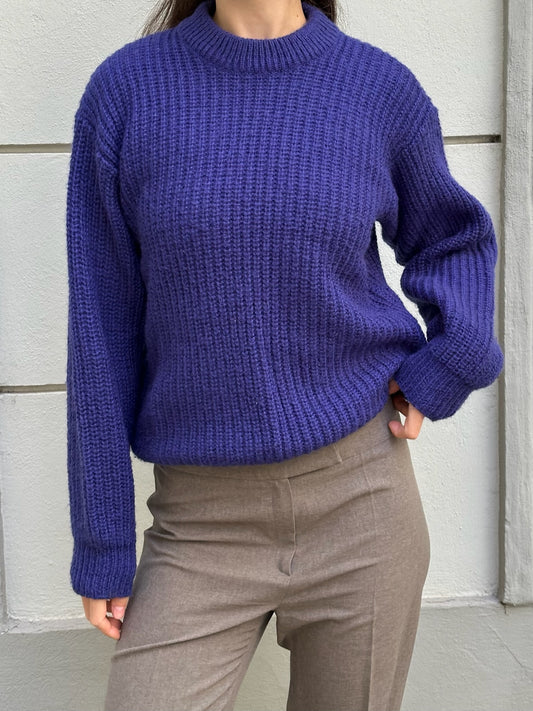 Vintage Purple Wool/Mohair Blend Crew Neck Pullover Sweater M