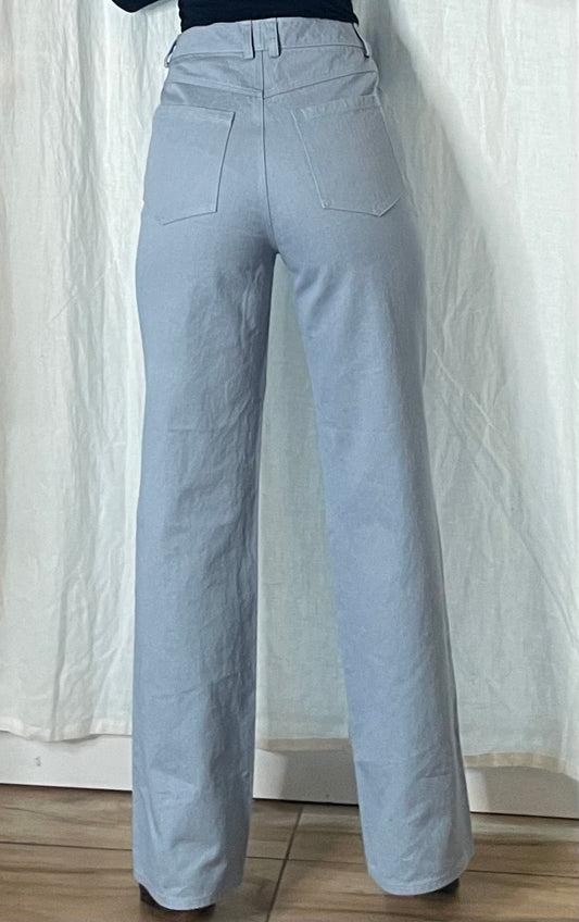 Vintage Light Blue Wide/Straight Leg Trousers S EU 36