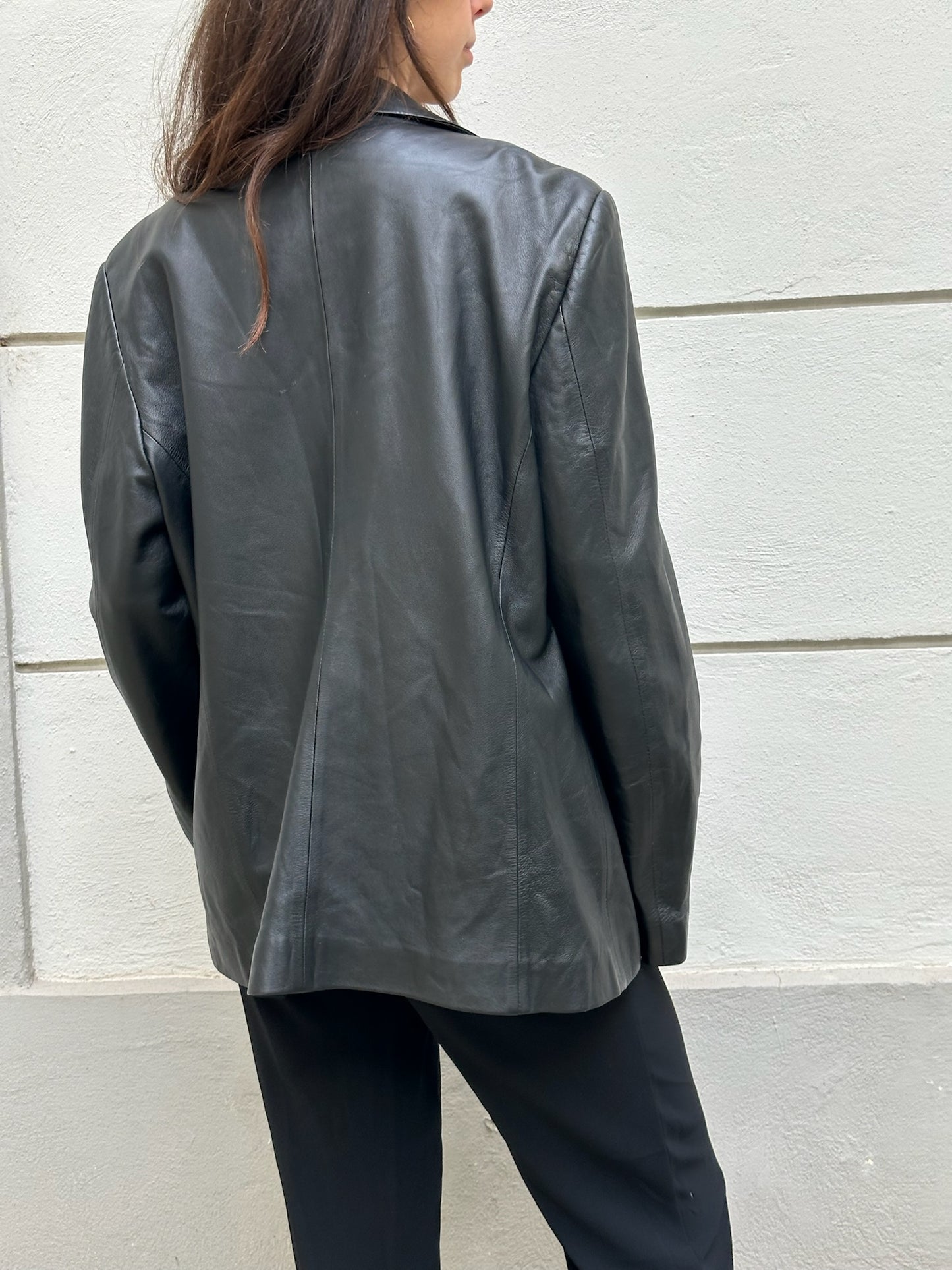 Vintage 100% Genuine Leather Blazer Jacket M/L