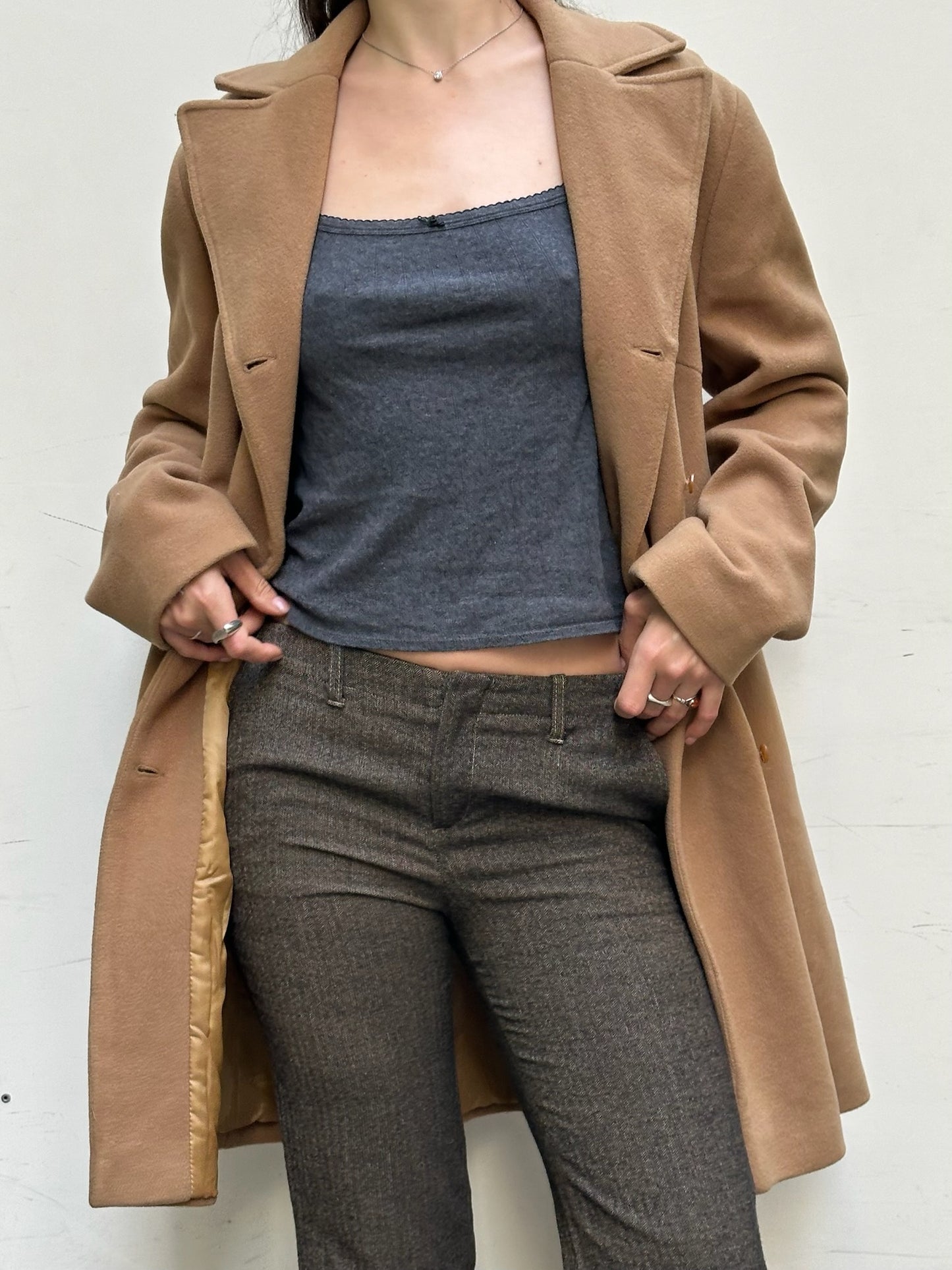 Vintage Wool Brown/Tan Coat M/L