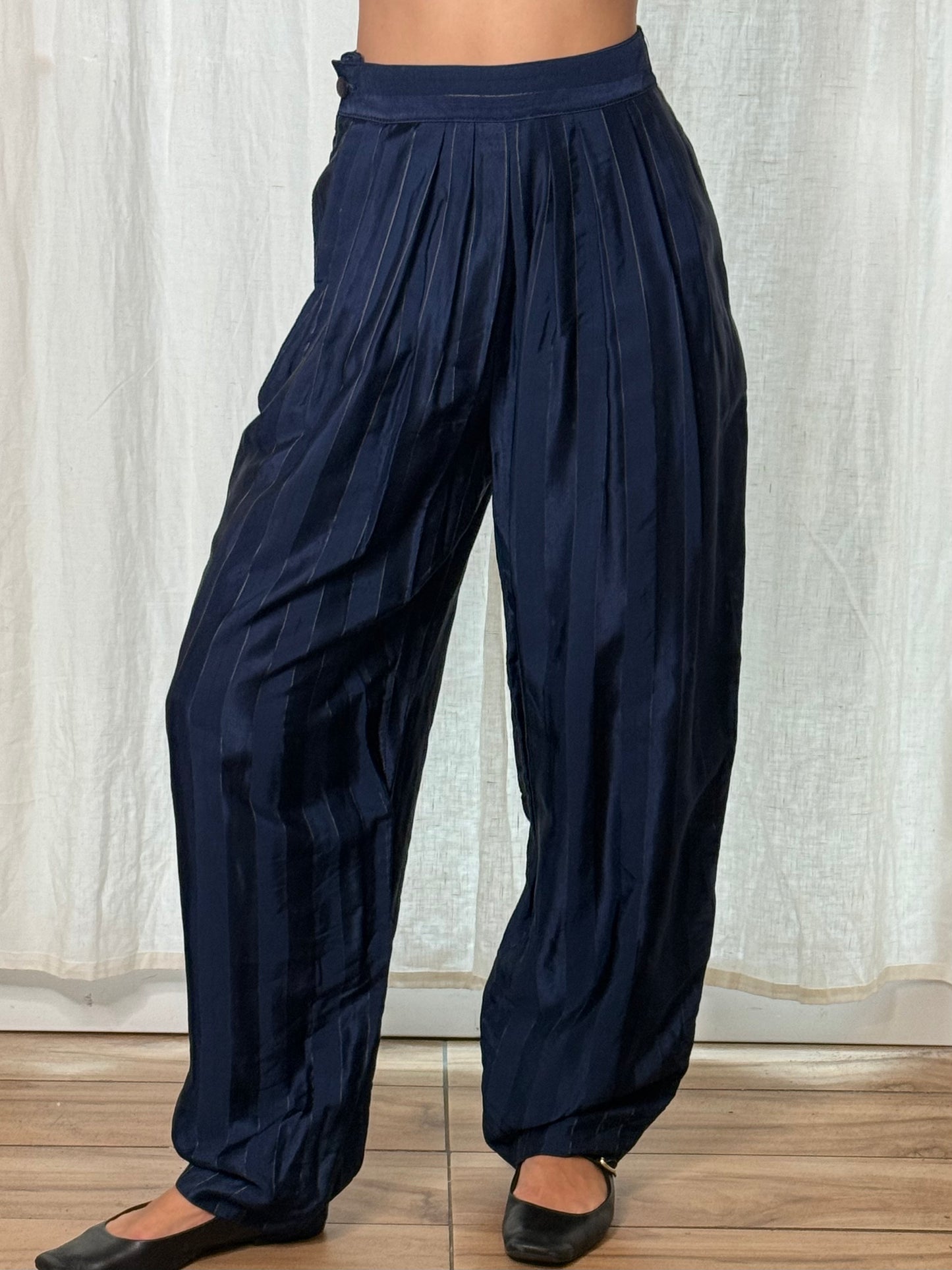 Vintage 100% Viscose High Waister Balloon Trousers XS/S