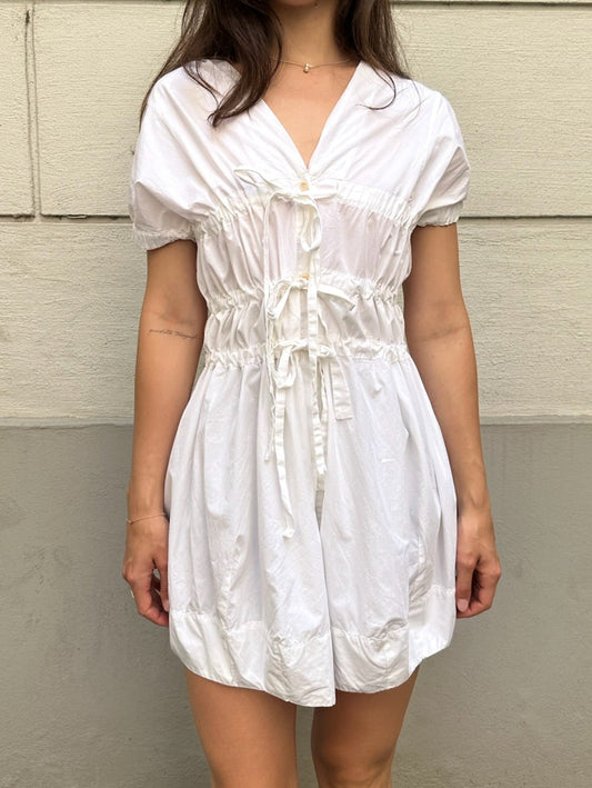 Girbaud 100% Cotton Front Tie Maxi Blouse S/M