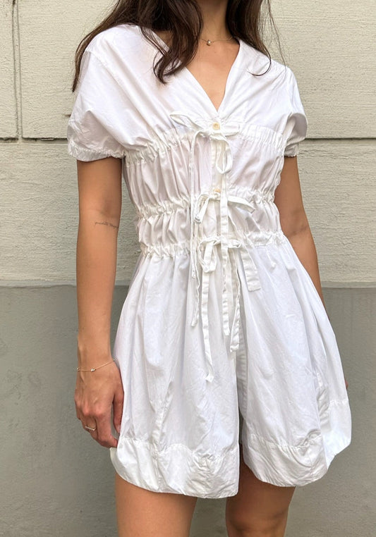 Girbaud 100% Cotton Front Tie Maxi Blouse S/M