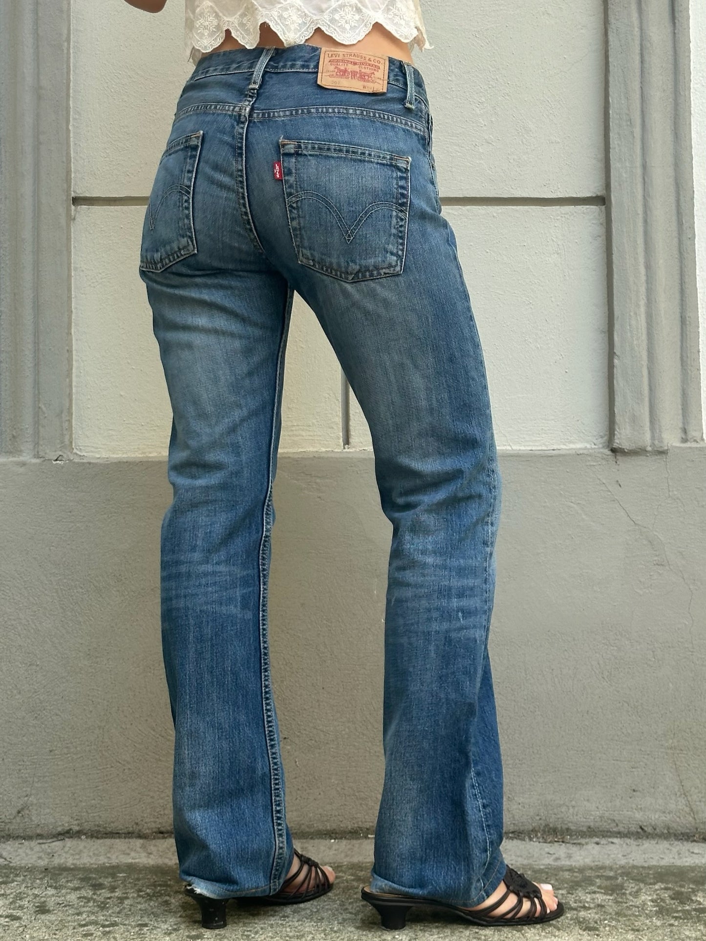 Vintage Levi's Bootleg Mid Waist Straight Leg Jeans S EU 36