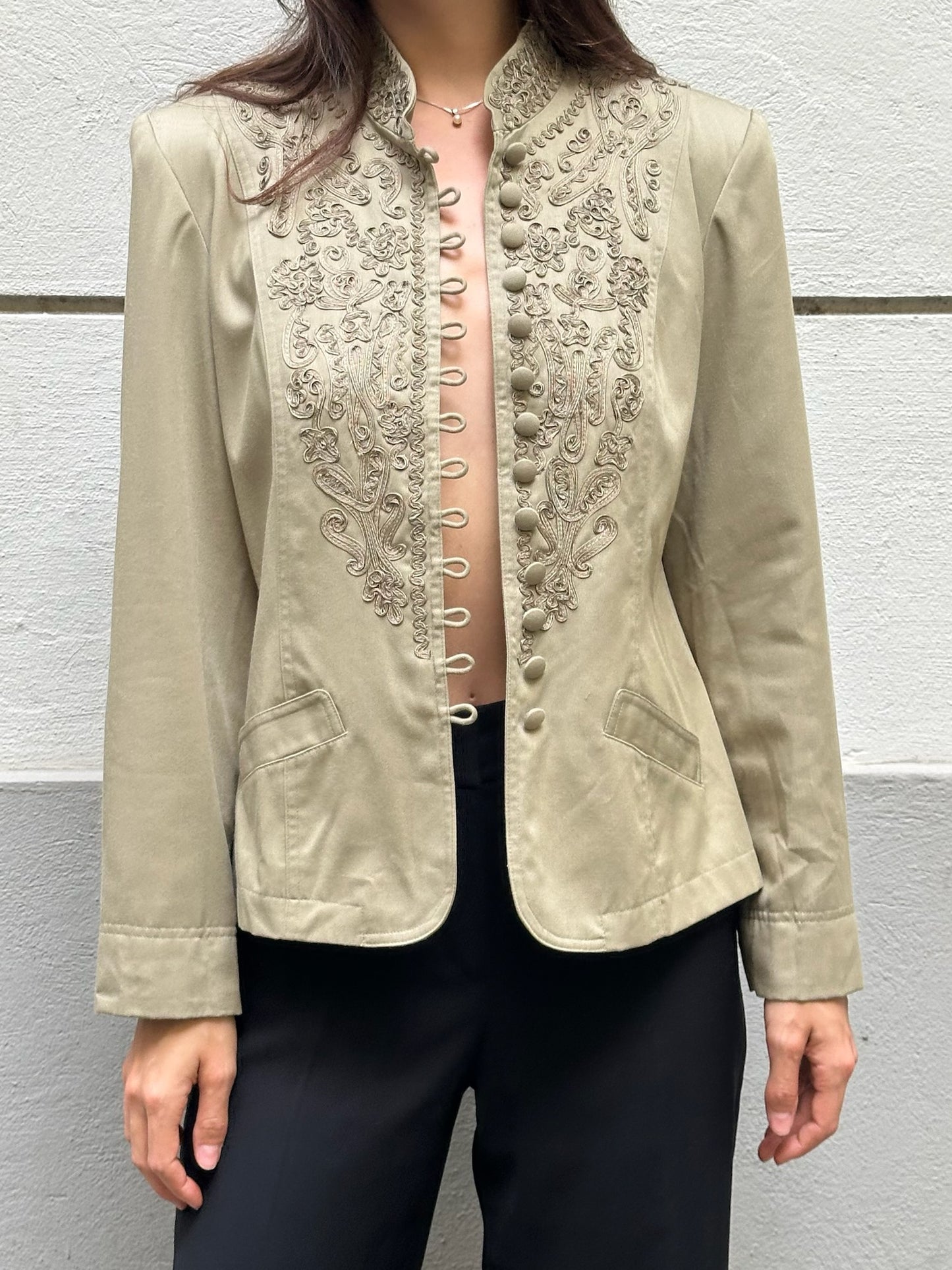 Vintage Olive Green Multi-Button Jacket S/M