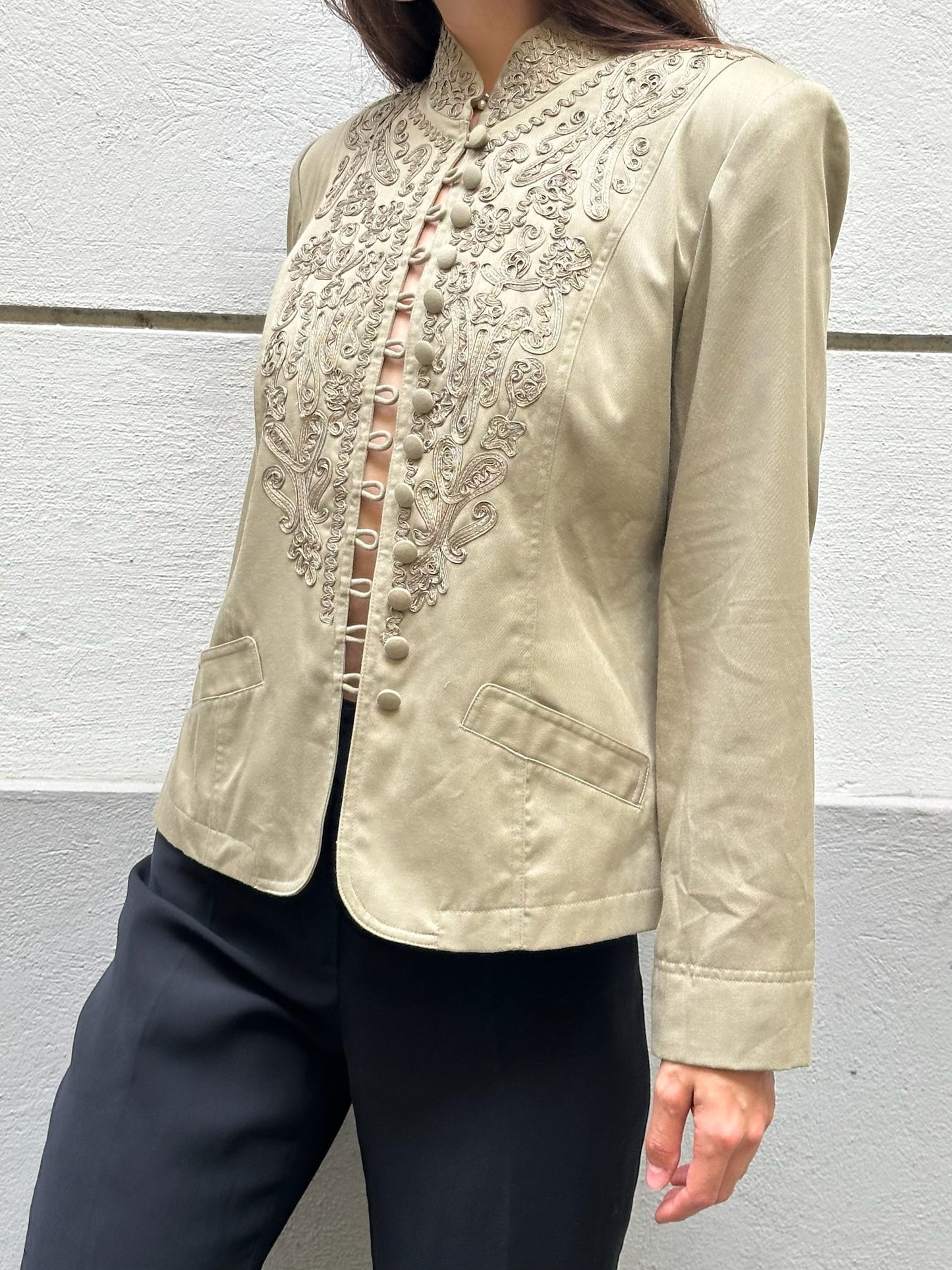 Vintage Olive Green Multi-Button Jacket S/M