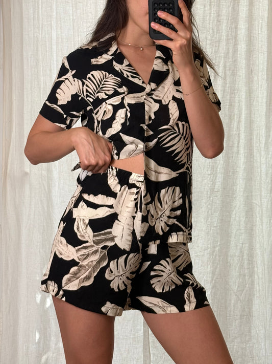 Button Down Shirt & Shorts 2 Piece Set