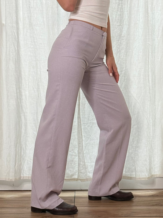 Vintage Lavender Straight Leg High Waisted Trousers XS