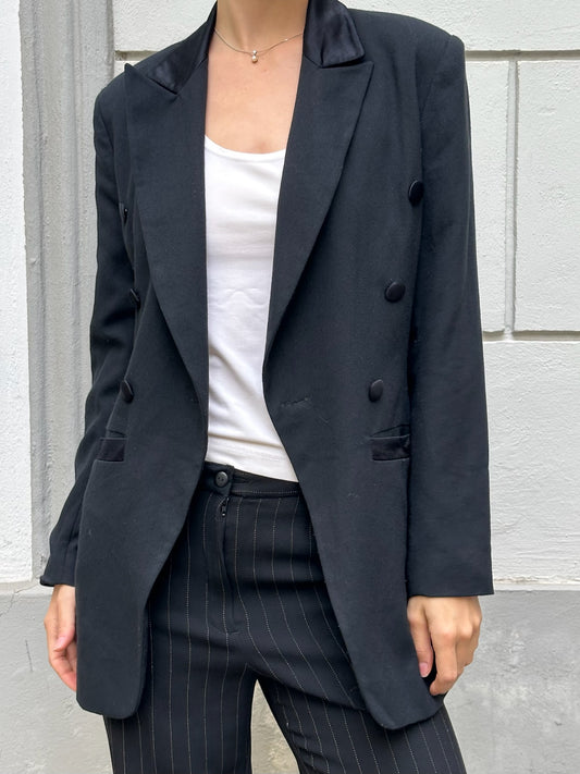 Vintage Black Viscose Blend S/M