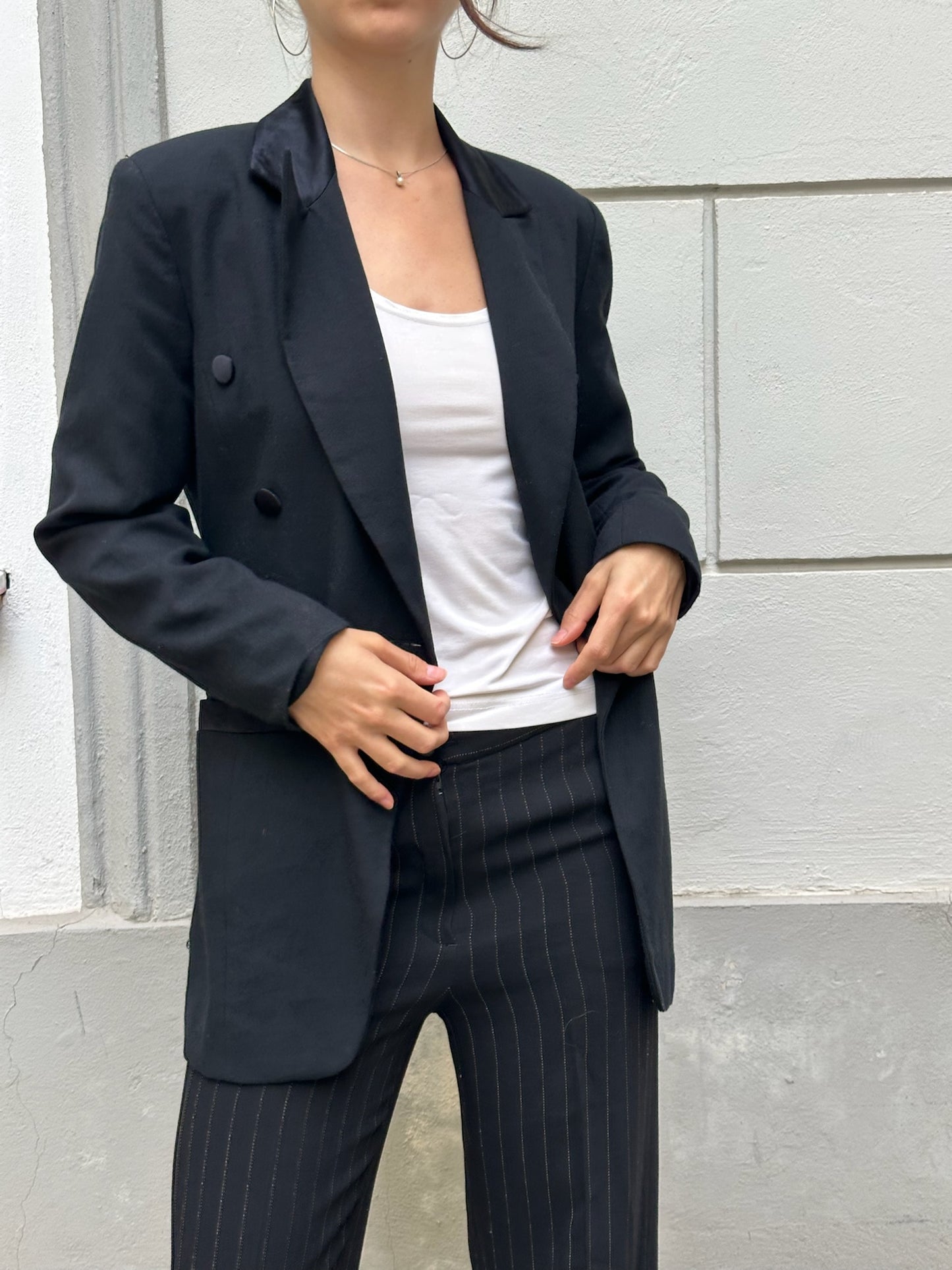 Vintage Black Viscose Blend S/M