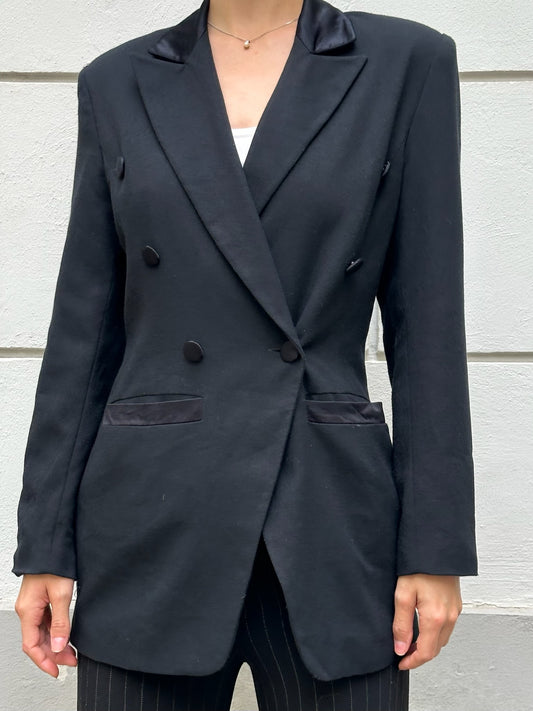 Vintage Black Viscose Blend S/M