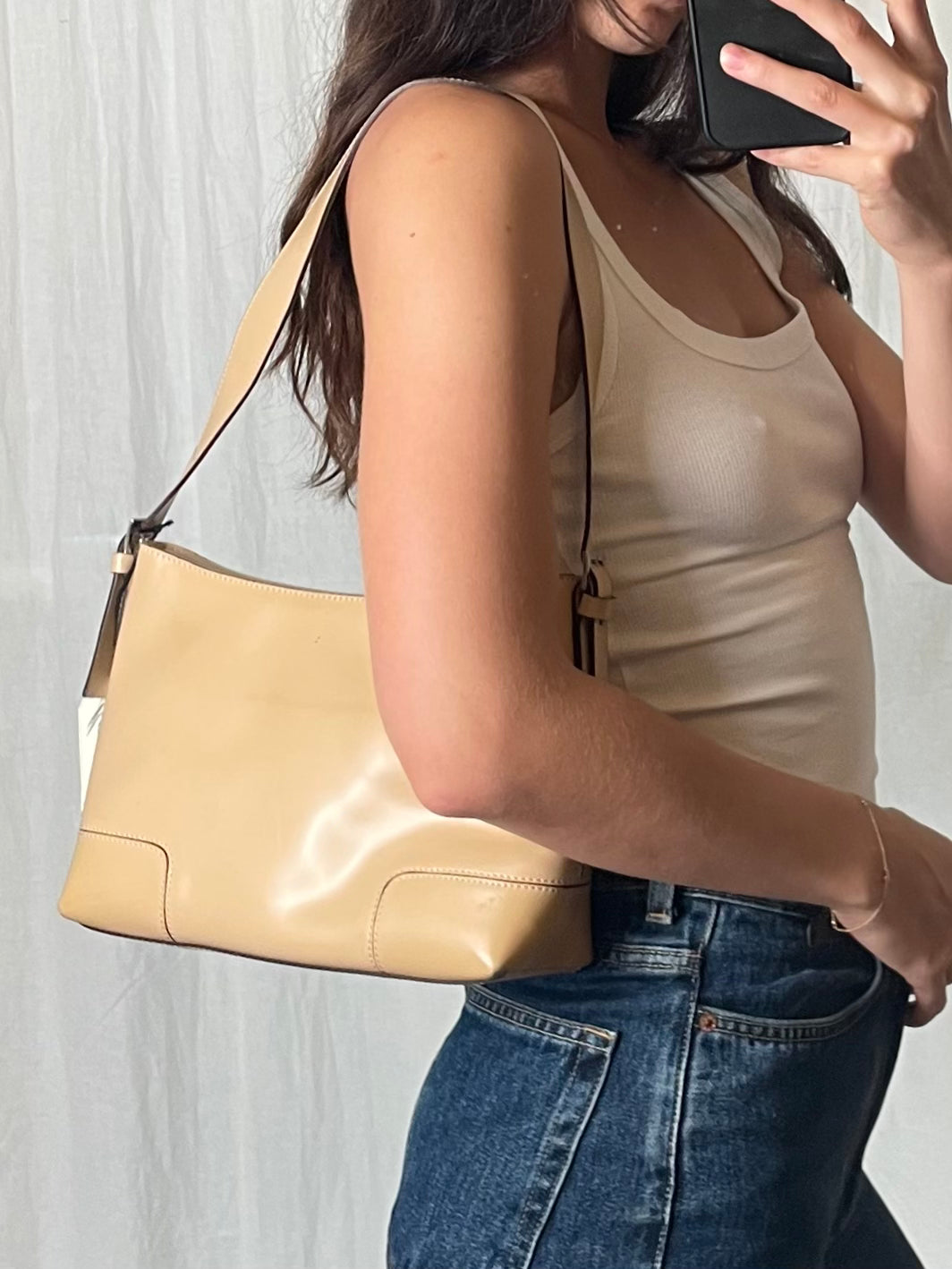 Vintage Tan Shoulder Bag S/M