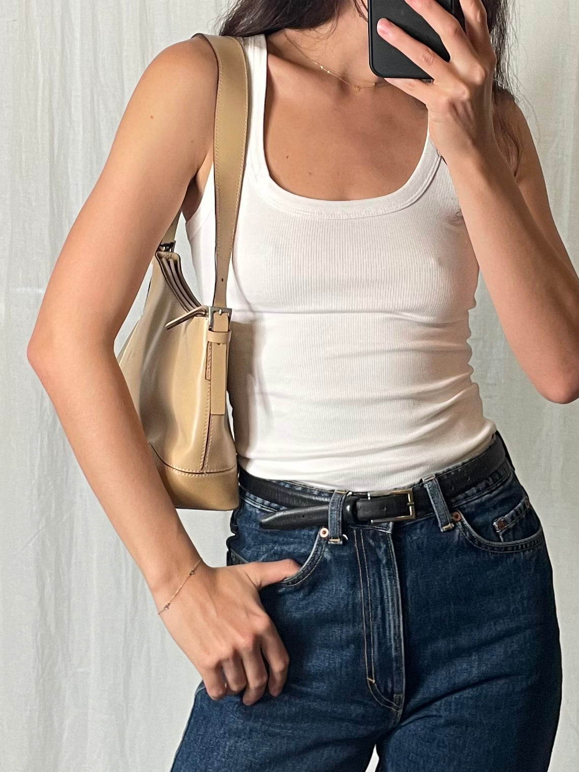 Vintage Tan Shoulder Bag S/M